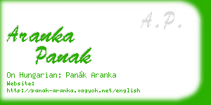 aranka panak business card